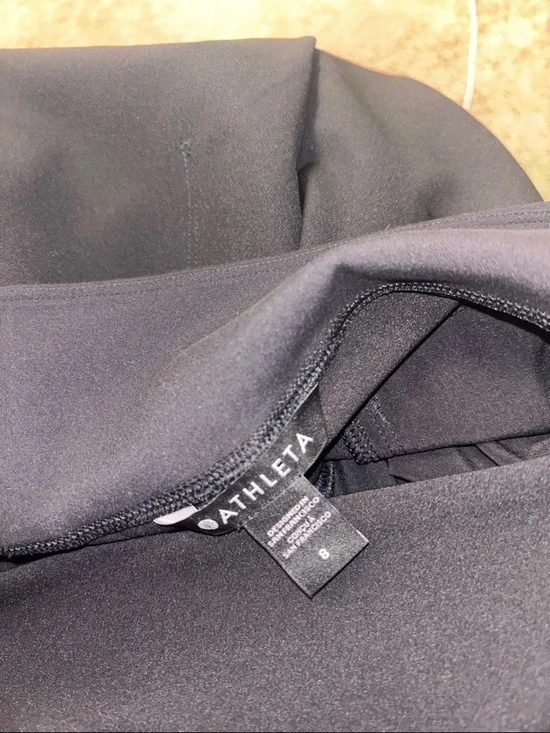 Athleta Endless Satin Side Stripe Pant Black S/782695 - Picture 3 of 4